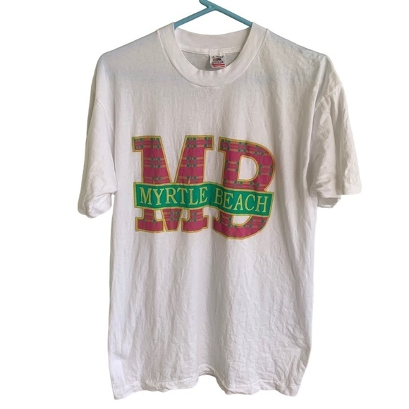 American Vintage Tops - Vintage Myrtle Beach 90s Tee Shirt Size Large Destination Top